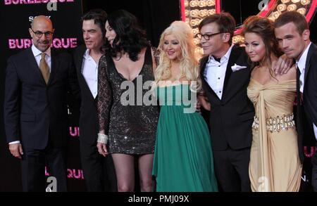 Stanley Tucci, Peter Gallagher, Cher, Christina Aguilera, Writer/Director Steven Antin, Julianne Hough and Cam Cigandet at the premiere of Sony Pictures Burlesque. Arrivals held at the Grauman's Chinese Theater in Hollywood, CA, Monday November 15, 2010. Photo by: Richard Chavez / PictureLux File Reference # 30704 192PLX   For Editorial Use Only -  All Rights Reserved Stock Photo