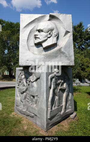 Lenin sculpture in Muzeum Park of Moscow, Russia Stock Photo