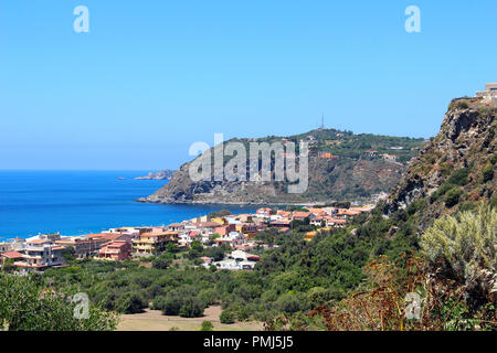 Beautiful view of Milazzo coast from the Castle, Sicily, Italy Stock Photo