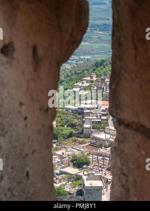 Krak des Chevaliers, formerly Crac de l'Ospital is a Crusader castle in Syria and one of the most important medieval castles in the world. Stock Photo