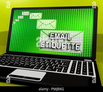 Email Etiquette Electronic Message Rules 3d Rendering Shows Proper ...