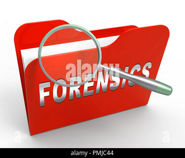 Cyber Forensics Computer Crime Analysis 3d Rendering Shows Internet Detective Diagnosis For Identification Of Online Cybercrime Stock Photo