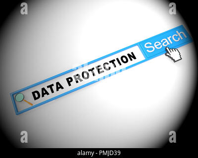 Data Protection Bill Internet Privacy 2d Illustration Shows Safeguard Against Personal Information Being Released Stock Photo