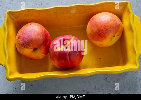 Whole Peaches Stock Photo