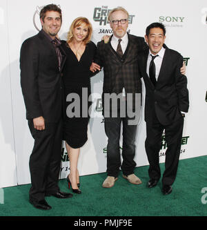 (l-r) Tori Belleci, Kari Byron, Adam Savage and Grant Imahara of 'MythBusters' at the Los Angeles Premiere of THE GREEN HORNET held at the Grauman's Chinese Theatre in Hollywood, CA on Monday, January 10, 2011. Photo by Pedro Ulayan Pacific Rim Photo Press / PictureLux Stock Photo