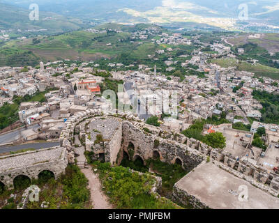 Krak des Chevaliers, formerly Crac de l'Ospital is a Crusader castle in Syria and one of the most important medieval castles in the world. Stock Photo