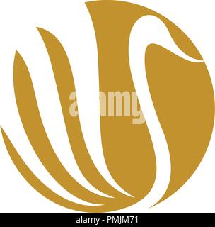 Goose Logo Template illustration isolated sign symbol Stock Vector