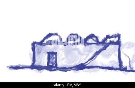 Architecture Illustration Hand Drawn Images Stock Photo