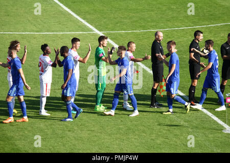 Velika Gorica, Croatia - 15th, September 2018 : First football Croatian league Hrvatski Telekom, game between Hnk Gorica and Dinamo on Gorica stadium. Stock Photo