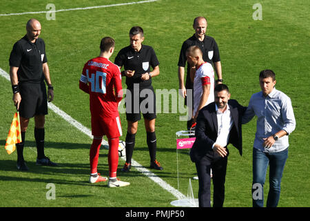 Velika Gorica, Croatia - 15th, September 2018 : First football Croatian league, game between Hnk Gorica and Dinamo. Coach of Gorica, Jakirovic Sergej  Stock Photo