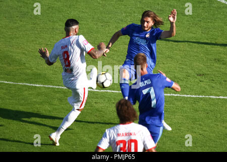 Velika Gorica, Croatia - 15th, September 2018 : First football Croatian league Hrvatski Telekom, game between Hnk Gorica and Dinamo on Gorica stadium. Stock Photo