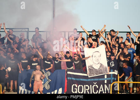 Velika Gorica, Croatia - 15th, September 2018 : First football Croatian league Hrvatski Telekom, game between Hnk Gorica and Dinamo on Gorica stadium. Stock Photo