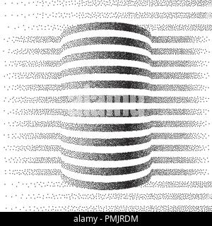 Vector retro style dotwork background. Abstract dotted stippling engraving texture Stock Vector