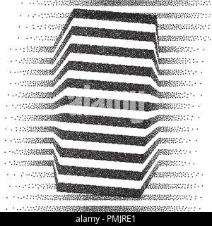 Vector retro style dotwork background. Abstract dotted stippling engraving texture Stock Vector