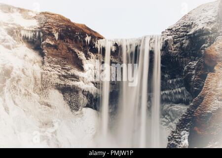 Skogafoss Waterfall, Southern Iceland, Europe Stock Photo