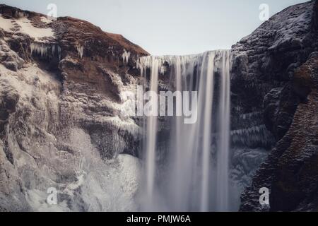 Skogafoss Waterfall, Southern Iceland, Europe Stock Photo