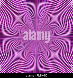 Purple abstract psychedelic starburst stripe background - vector explosion graphic Stock Vector