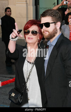 Sharon Osbourne and son Jack Osbourne at the Premiere of Touchstone Pictures' 'Gnomeo and Juliet'. Arrivals held at the El Capitan Theatre in Hollywood, CA, January 23, 2011.  Photo by Joe Martinez / PictureLux Stock Photo