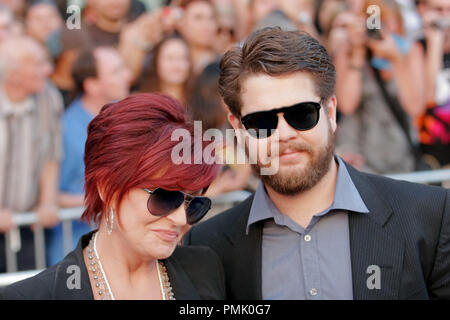 Sharon Osbourne and son Jack Osbourne at the Premiere of Touchstone Pictures' 'Gnomeo and Juliet'. Arrivals held at the El Capitan Theatre in Hollywood, CA, January 23, 2011.  Photo by Joe Martinez / PictureLux Stock Photo