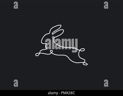 Rabbit logo template vector icon symbol Stock Vector