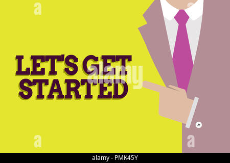 Handwriting Text Let S Is Get Started Concept Meaning To Begin Doing Or Working On Something Bring It On Stock Photo Alamy