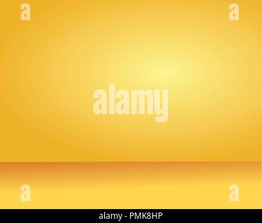 yellow background, abstract gradient studio and wall texture vector and illustration, can be used presented your product. Stock Vector