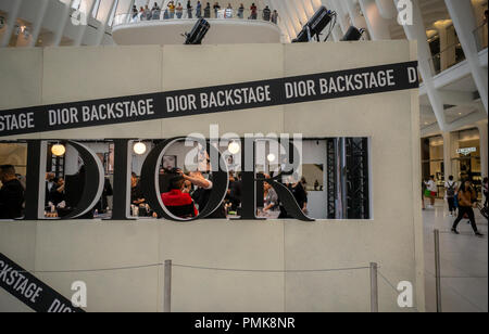 Makeovers goodie bags and other samples are offered at the Dior Backstage pop up in the