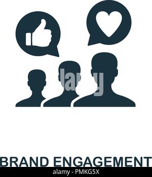 Brand Engagement icon. Monochrome style design from smm icon collection. UI. Pixel perfect simple pictogram brand engagement icon. Web design, apps, software, print usage. Stock Vector