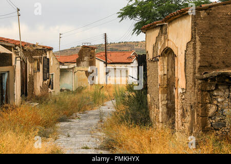 Ledra Street, part of the green line buffer zone patrolled by the U.N. and now separates north and south Cyprus following the 1974 war. Stock Photo