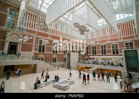 Amsterdam, JUL 22: Interior view of the Rijksmuseum museum on JUL 22, 2017 at Amsterdam, Netherlands Stock Photo