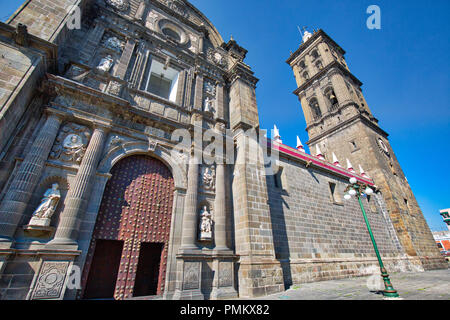 Mexico, Puebla Central Cathedral Stock Photo