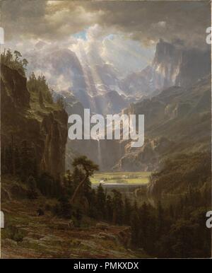 Albert Bierstadt - Rocky Mountains, Lander's Peak (1863). Stock Photo