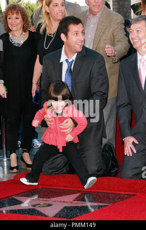 Adam Sandler with daughter Sunny Madeline at the Hollywood Chamber of Commerce ceremony to honor Adam Sandler with a star on the Hollywood Walk of Fame in Hollywood, CA, February 1, 2011  Photo by Joe Martinez / PictureLux Stock Photo