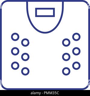 Scale icon - Outline illustration of a scale vector icon for the web - blue Stock Vector