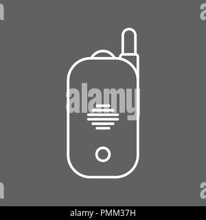 Medical device sign - vector linear style white Stock Vector