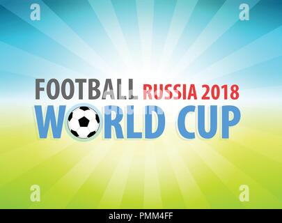 Football World Cup in Russia 2018 - Vector Banner for decoration Sports Event. Stock Vector