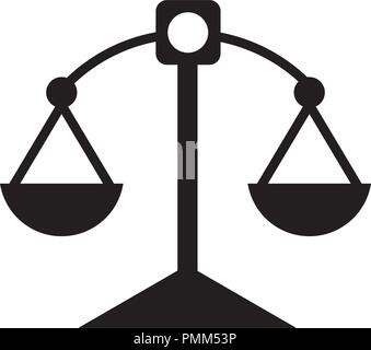 Scale Icon. Black on White Background With Shadow. Vector Illustration ...