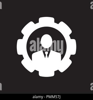 Setting sign with man icon - vector blue Stock Vector Image & Art - Alamy