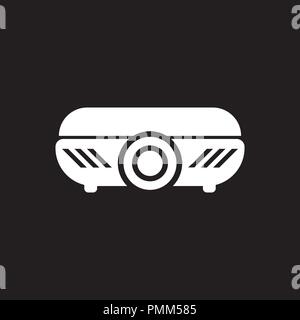 Projector icon - vector illustration white Stock Vector
