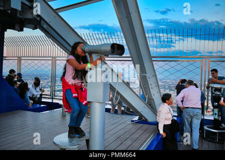 Mexico City, Mexico-20 April, 2018: Mexico City panoramic view from observation deck Stock Photo