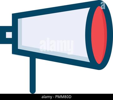 Loudspeaker icon vector - linear colorful flat style Stock Vector