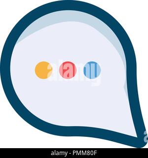 Typing in a chat bubble icon isolated vector Stock Vector