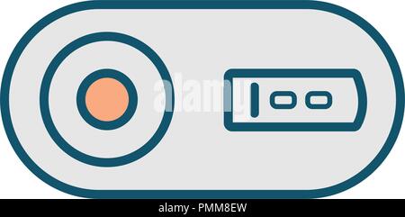 Linear mix colorful style camera icon vector Stock Vector