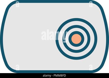 Linear mix colorful photo camera icon vector Stock Vector