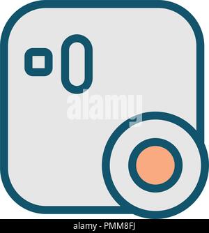 Photo camera linear mix colorful icon vector Stock Vector