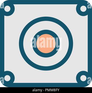 Line mix colorful photo camera icon vector Stock Vector