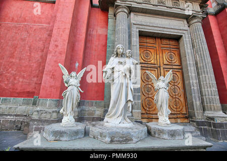 Scenic old churches in Zocalo, Mexico City Stock Photo