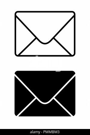 Letter icons isolated on the white background Stock Vector