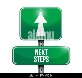 Next steps sign concept Illustrator. design graphic isolated over white Stock Photo