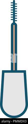 Mascara brush icon vector - Linear style Stock Vector